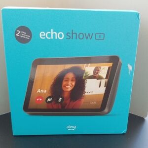 NWT Amazon Echo Show 8 Smart Display - Black Frame with Teal Packaging